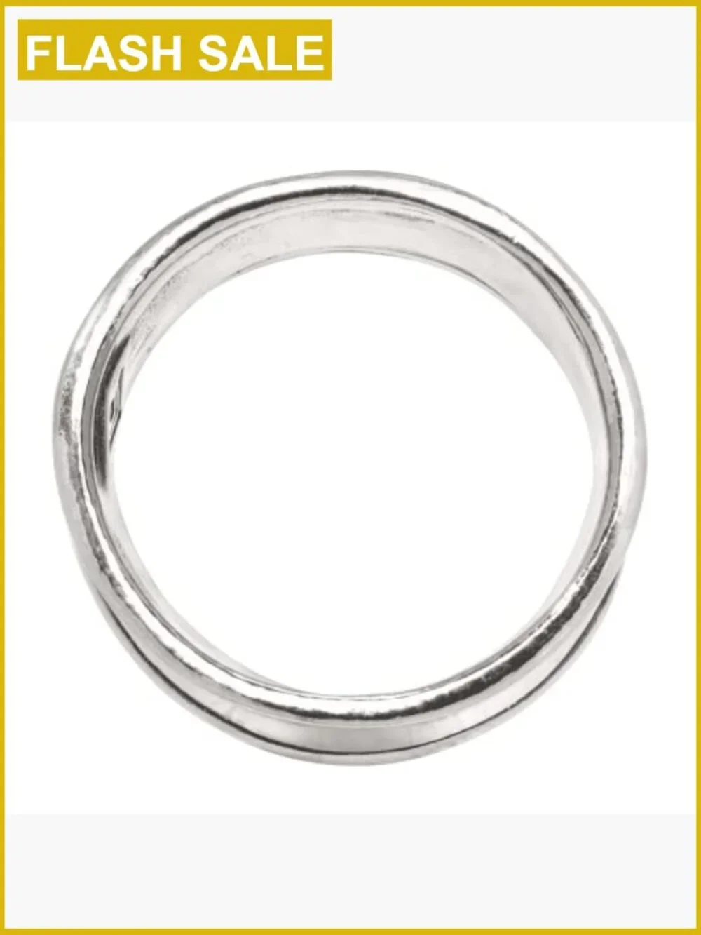 Hammered Cuff Ring - Wide Sterling Silver Band